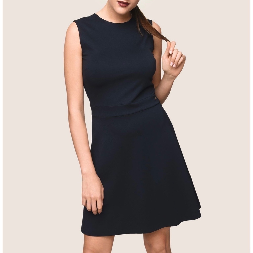 New A|X Armani Exchange Seamed fit and flare dress